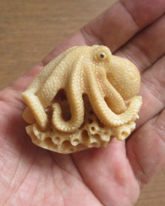 Octopus Carving Made From Tagua Nut