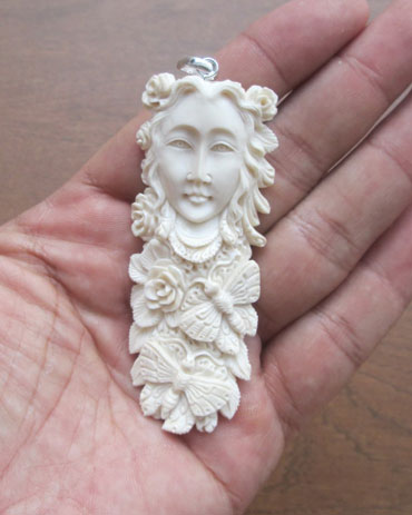 Goddess Bone Pendants Carving 2