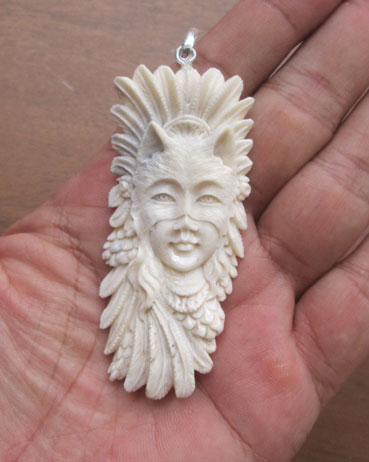 Goddess Bone Pendants Carving 4