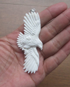 Eagle Carved Bone Pendant
