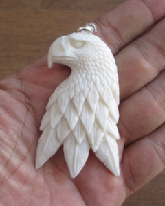 Eagle Carved Bone Pendant