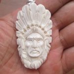 Indian Carved Bone Pendant