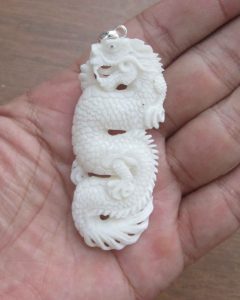 Dragon Carved Bone Pendant